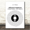 Lil Peep skyscrapers (love now, cry later) Vinyl Record Song Lyric Print