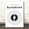 Lupe Fiasco Sunshine Vinyl Record Song Lyric Print