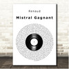 Renaud Mistral Gagnant Vinyl Record Song Lyric Print