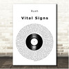 Rush Vital Signs Vinyl Record Song Lyric Print