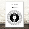 Sam Fender Matra Vinyl Record Song Lyric Print