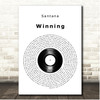 Santana Winning Vinyl Record Song Lyric Print