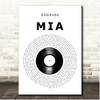 SSGKobe MIA Vinyl Record Song Lyric Print