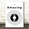 Tank Amazing Vinyl Record Song Lyric Print