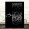 Jen foster She Black Script Song Lyric Quote Print