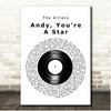 The Killers Andy, Youre A Star Vinyl Record Song Lyric Print