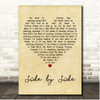 Kay Starr Side by Side Vintage Heart Song Lyric Print