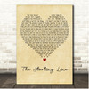 Keane The Starting Line Vintage Heart Song Lyric Print