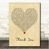 Kehlani Thank You Vintage Heart Song Lyric Print