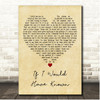 Kyle Hume If I Would Have Known Vintage Heart Song Lyric Print