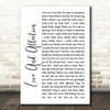 Joan Armatrading Love And Affection White Script Song Lyric Quote Print