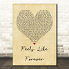 Joe Cocker Feels Like Forever Vintage Heart Song Lyric Quote Print