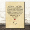 Maddie & Tae Fly Vintage Heart Song Lyric Print