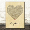 Maroon 5 Payphone Vintage Heart Song Lyric Print