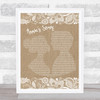 John Denver Annie's Song Burlap & Lace Song Lyric Quote Print