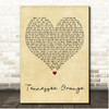 Megan Moroney Tennessee Orange Vintage Heart Song Lyric Print