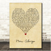 Melim Meu Abrigo Vintage Heart Song Lyric Print