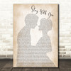 John Legend Stay With You Man Lady Bride Groom Wedding Song Lyric Quote Print