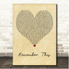 NF Remember This Vintage Heart Song Lyric Print
