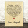 PJ Harding & Noah Cyrus Dear August Vintage Heart Song Lyric Print