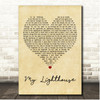 Rend Co. Kids My Lighthouse Vintage Heart Song Lyric Print