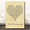 Rihanna, Kanye West & Paul McCartney FourFiveSeconds Vintage Heart Song Lyric Print