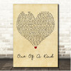 Ronan Keating & Emeli Sandé One Of A Kind Vintage Heart Song Lyric Print
