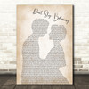 Journey Don't Stop Believing Man Lady Bride Groom Wedding Song Lyric Quote Print