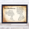 Journey Don't Stop Believing Man Lady Couple Song Lyric Quote Print