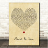 Sigrid Home to You Vintage Heart Song Lyric Print