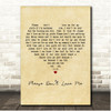 Son of Cloud Please Dont Love Me Vintage Heart Song Lyric Print