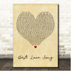 T. Pain Best Love Song Vintage Heart Song Lyric Print