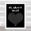 Kacey Musgraves Oh, What A World Black Heart Song Lyric Quote Print