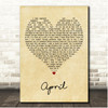 TesseracT April Vintage Heart Song Lyric Print