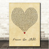 The Belonging Co Peace Be Still Vintage Heart Song Lyric Print
