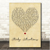 The Darkness Sticky Situations Vintage Heart Song Lyric Print