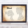 Kane Brown Work Man Lady Couple Song Lyric Quote Print