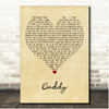 Abby Anderson Daddy Vintage Heart Song Lyric Print