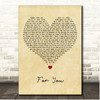The Vamps For You Vintage Heart Song Lyric Print
