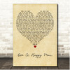Thomas Rhett Die A Happy Man Vintage Heart Song Lyric Print