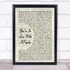 Kasabian You're In Love With A Psycho Vintage Script Song Lyric Quote Print