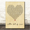 Tom Grennan Little Bit of Love Vintage Heart Song Lyric Print