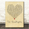 Tom Petty and the Heartbreakers Two Gunslingers Vintage Heart Song Lyric Print