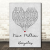 Katie Melua Nine Million Bicycles Grey Heart Song Lyric Quote Print
