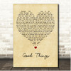 BoDeans Good Things Vintage Heart Song Lyric Print