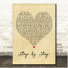 Brandon Davis Step by Step Vintage Heart Song Lyric Print