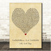 Brian and Michael Matchstalkkmen And Matchstalk Cats And Dogs Vintage Heart Song Lyric Print