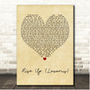 CAIN Rise Up (Lazarus) Vintage Heart Song Lyric Print