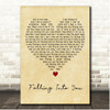 Céline Dion Falling Into You Vintage Heart Song Lyric Print