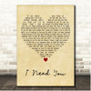 Daniel ODonnell I Need You Vintage Heart Song Lyric Print